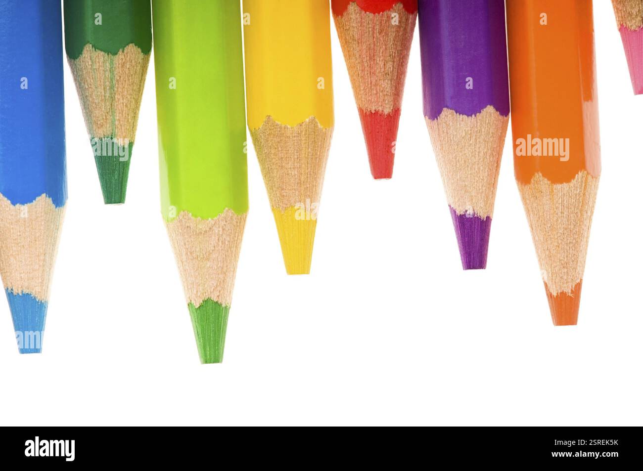 Farbstift isoliert auf weiß, polen Stockfoto