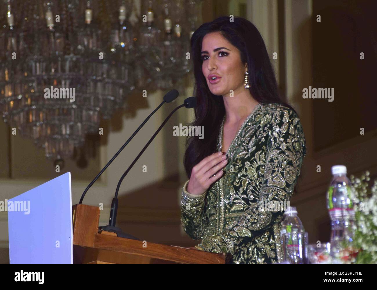 Bollywood Schauspieler Katrina Kaif während der 32. Jahrestag Global Awards-Funktion der Priyadarshni Academy in Mumbai Stockfoto