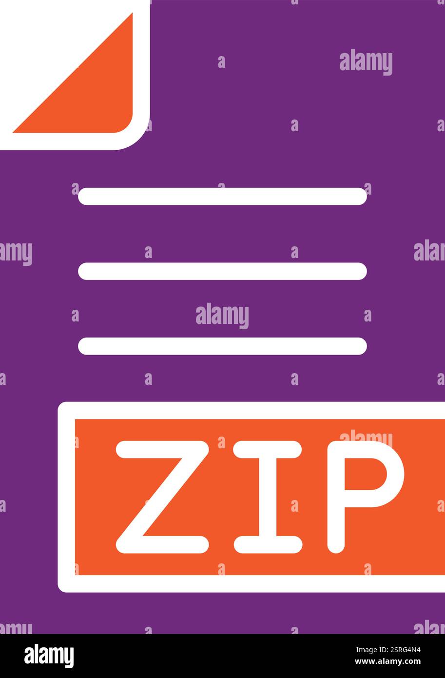 ZIP-Vektor-Symbol Design-Illustration Stock Vektor
