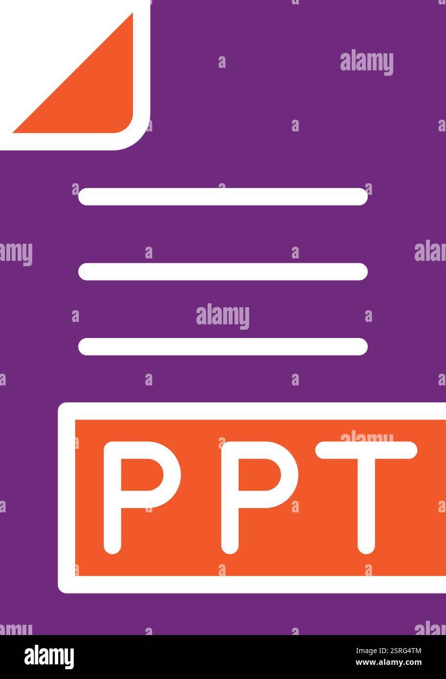 Illustration zum Design des PPT-Vektorsymbols Stock Vektor