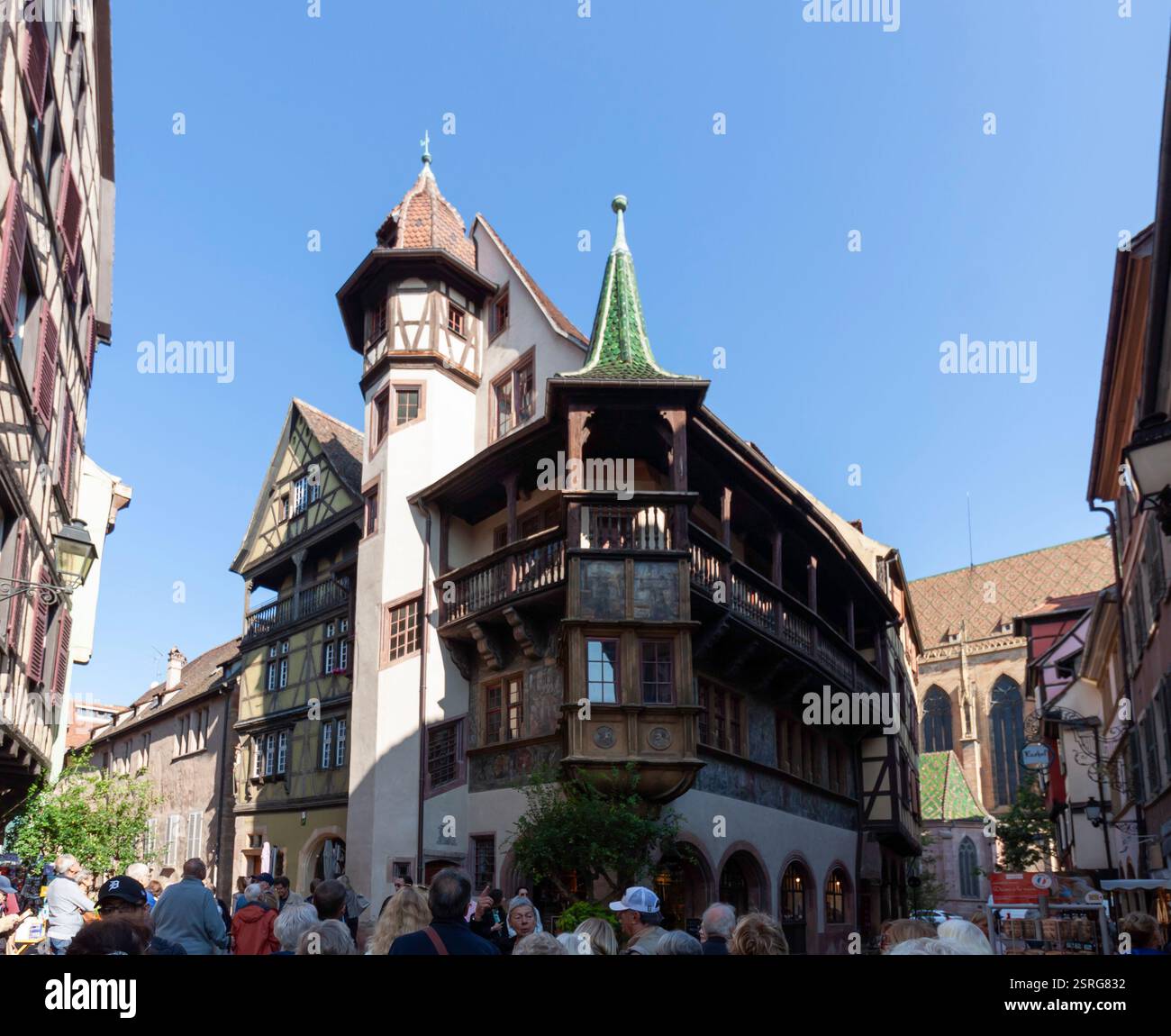 COLMAR, FRANKREICH – 20. SEPTEMBER 2024: Maison Pfister, ein bekanntes und historisches Wahrzeichen in Colmar, Frankreich Stockfoto