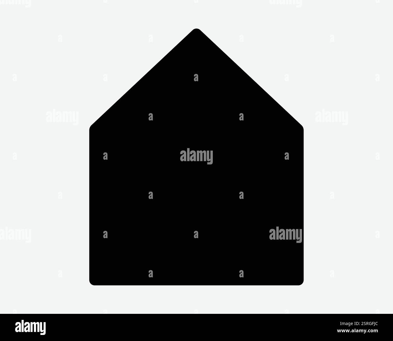 Haus Haus Haus Gebäude Form Umriss Ausschnitt Struktur Wohnung Hut Homepage Schwarz Weiß Symbol Zeichen Symbol Grafik Illustration Vektor Stock Vektor