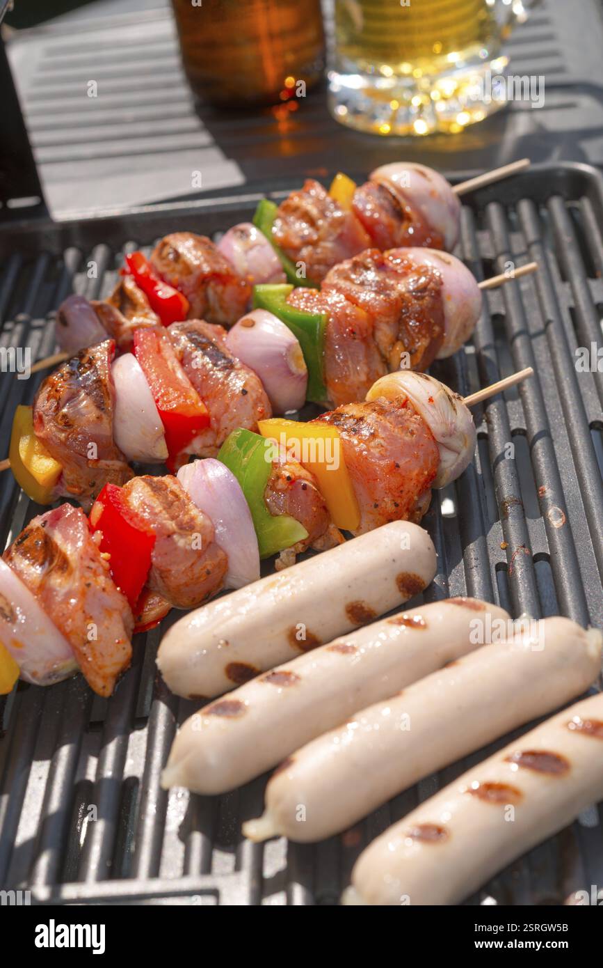 Grillparty im Sommer Stockfoto