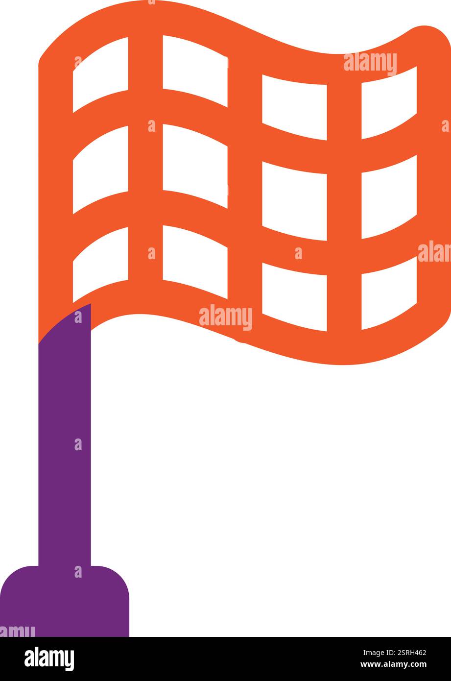 Karierte Flagge Vektor-Symbol Design-Illustration Stock Vektor