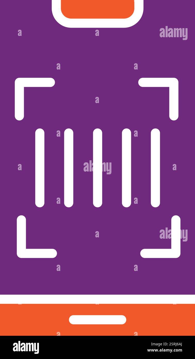 Strichcode-Vektor-Symbol Design-Illustration Stock Vektor