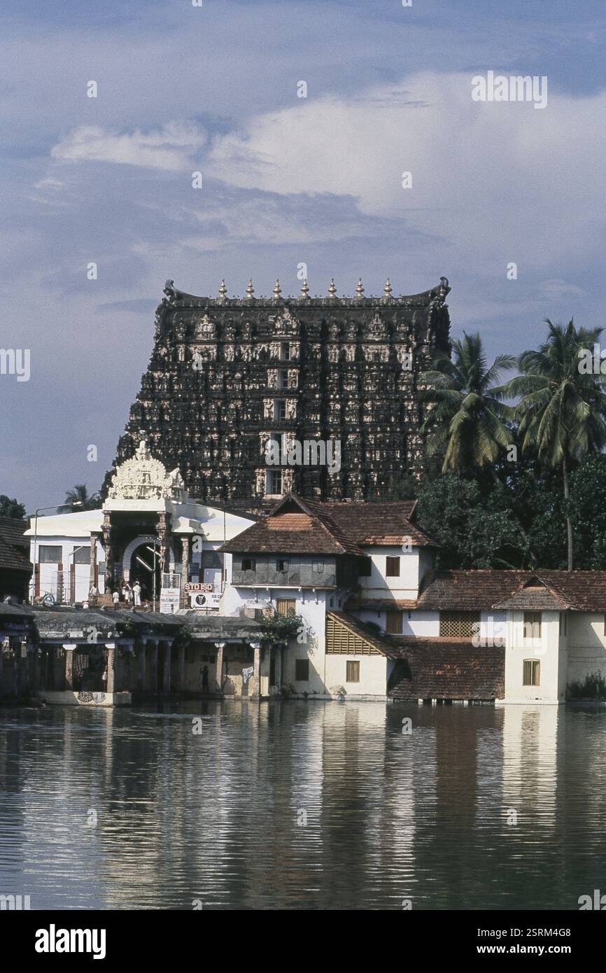 Struktur der Padmanabhaswamy Temple, Thiruvananthapuram, Kerala, Indien, Asien Stockfoto