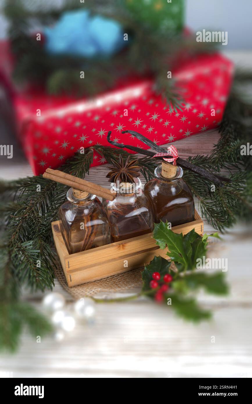 Weihnachten-Aromen für leckeres Gebäck Stockfoto