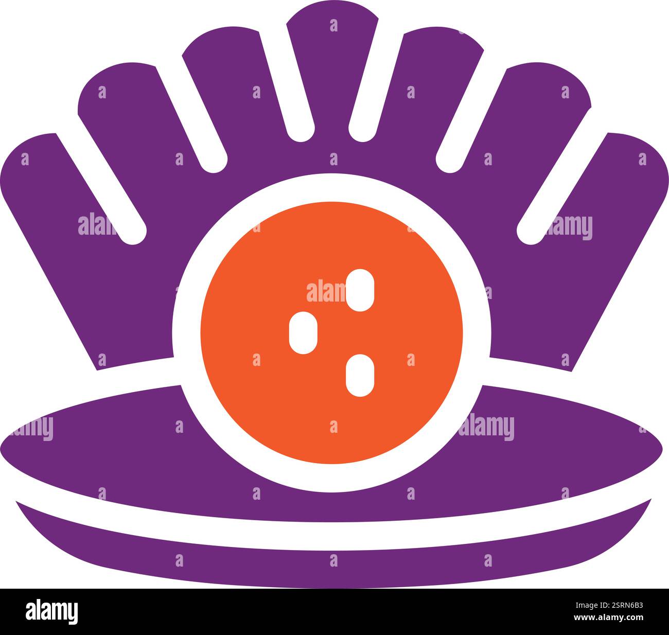 Perlenvektor-Symbol Design-Illustration Stock Vektor