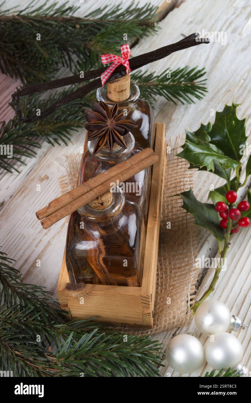 Weihnachten-Aromen für leckeres Gebäck Stockfoto