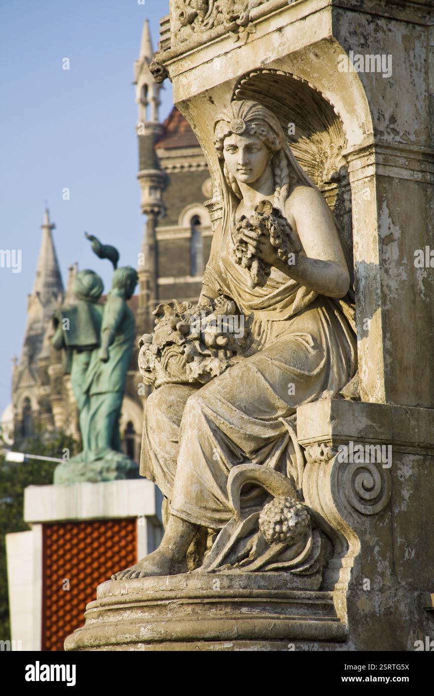 Flora Fountain Fort, Bombay, Mumbai, Maharashtra, Indien 31-01-2010 Stockfoto