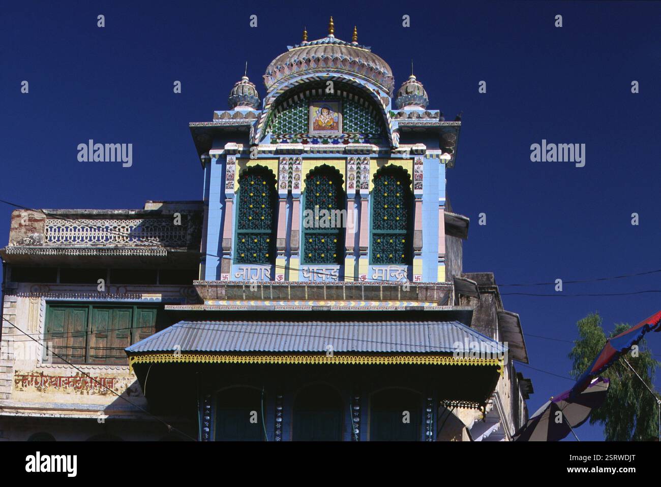 Altes Haus, Puschkar, Rajasthan, Indien, Asien Stockfoto