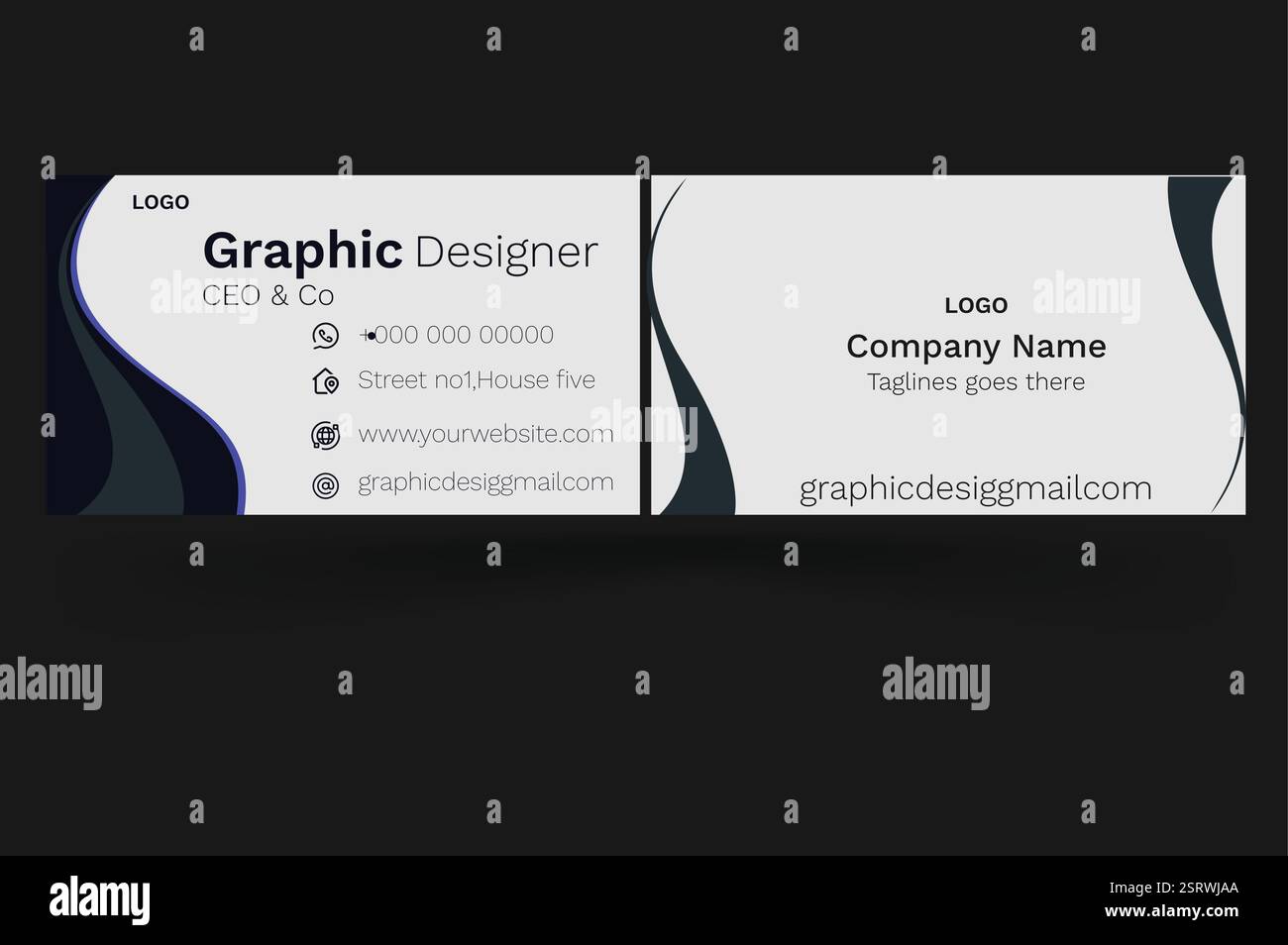 Visitenkarten Vorlage Stock Vektor