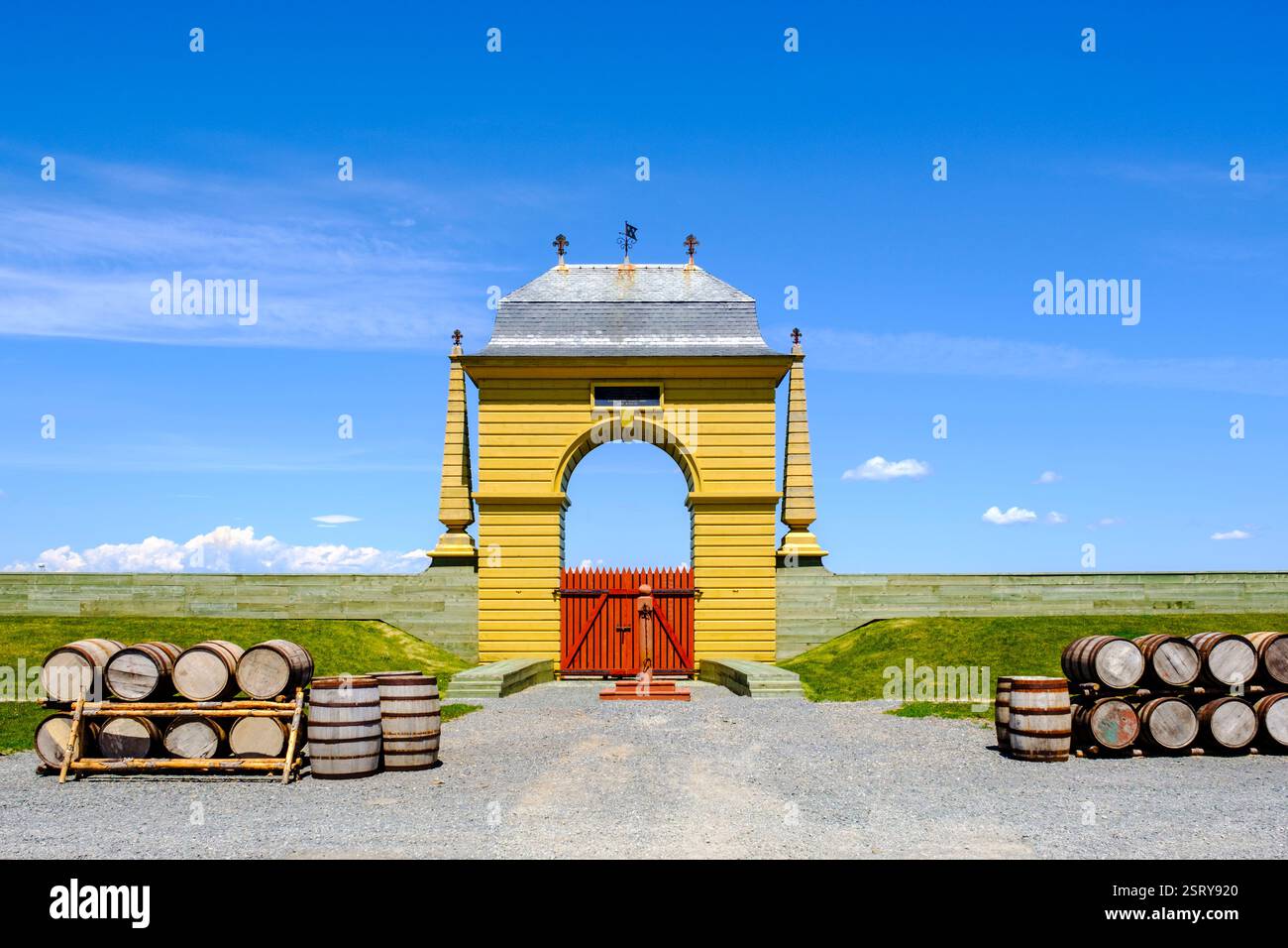 Festung von Louisbourg National Site, befestigte französische Kolonialstadt, Kapbreton Island, Nova Scotia, Kanada Stockfoto
