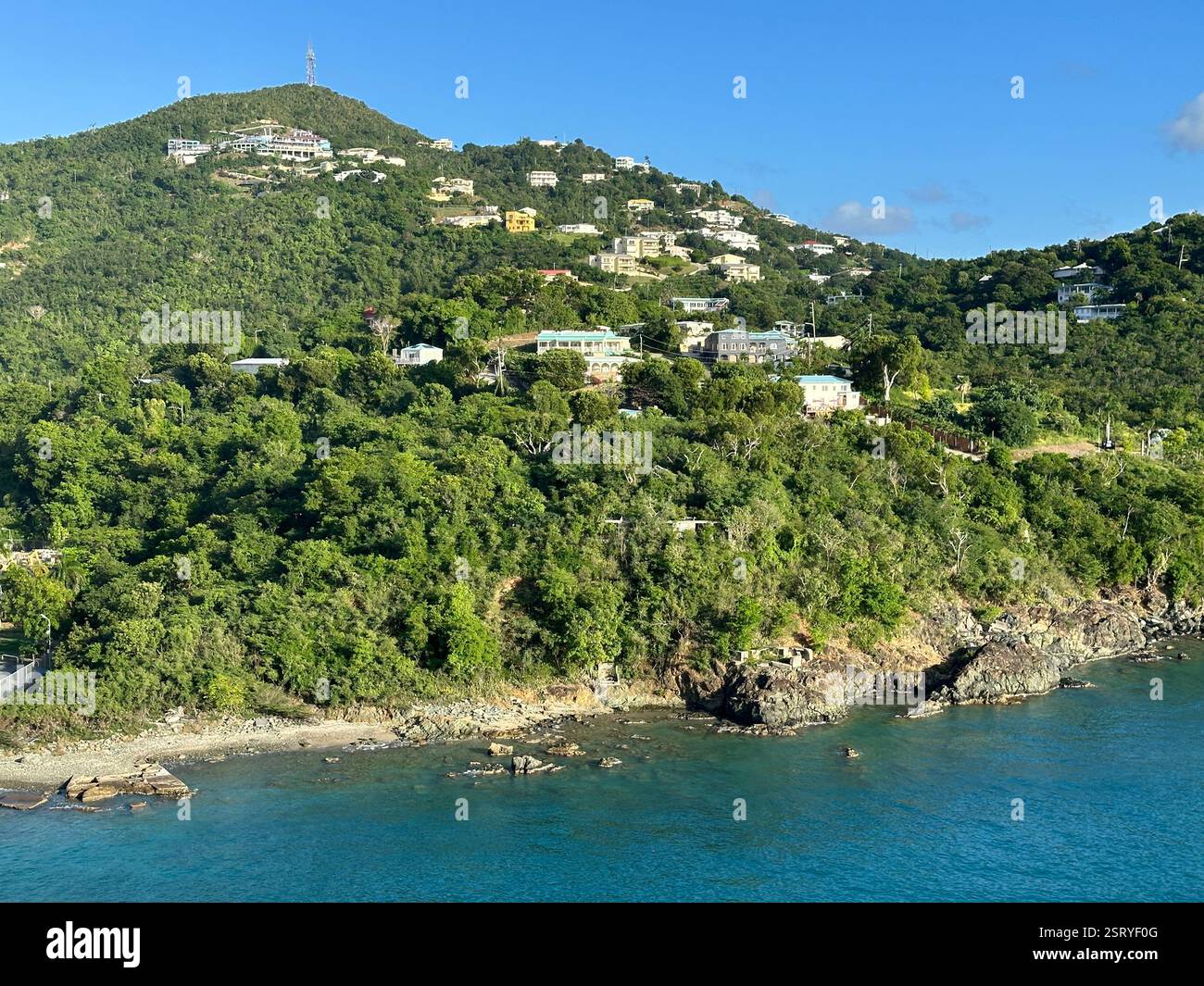Charlotte Amalie, St. Thomas, amerikanische Jungferninseln - Smartphone-aufgenommenes Stockfoto