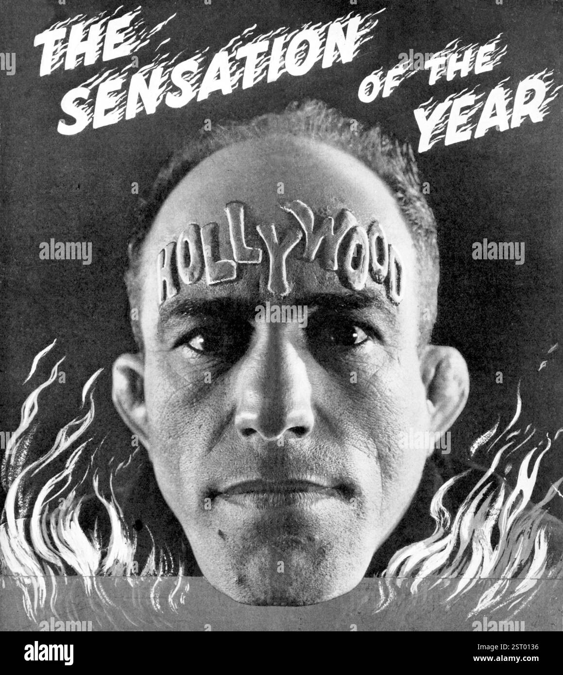 Werbung für HOLLYWOOD mit BULLE MONTANA, der im Film zu sehen ist Datum: 1923 Stockfoto