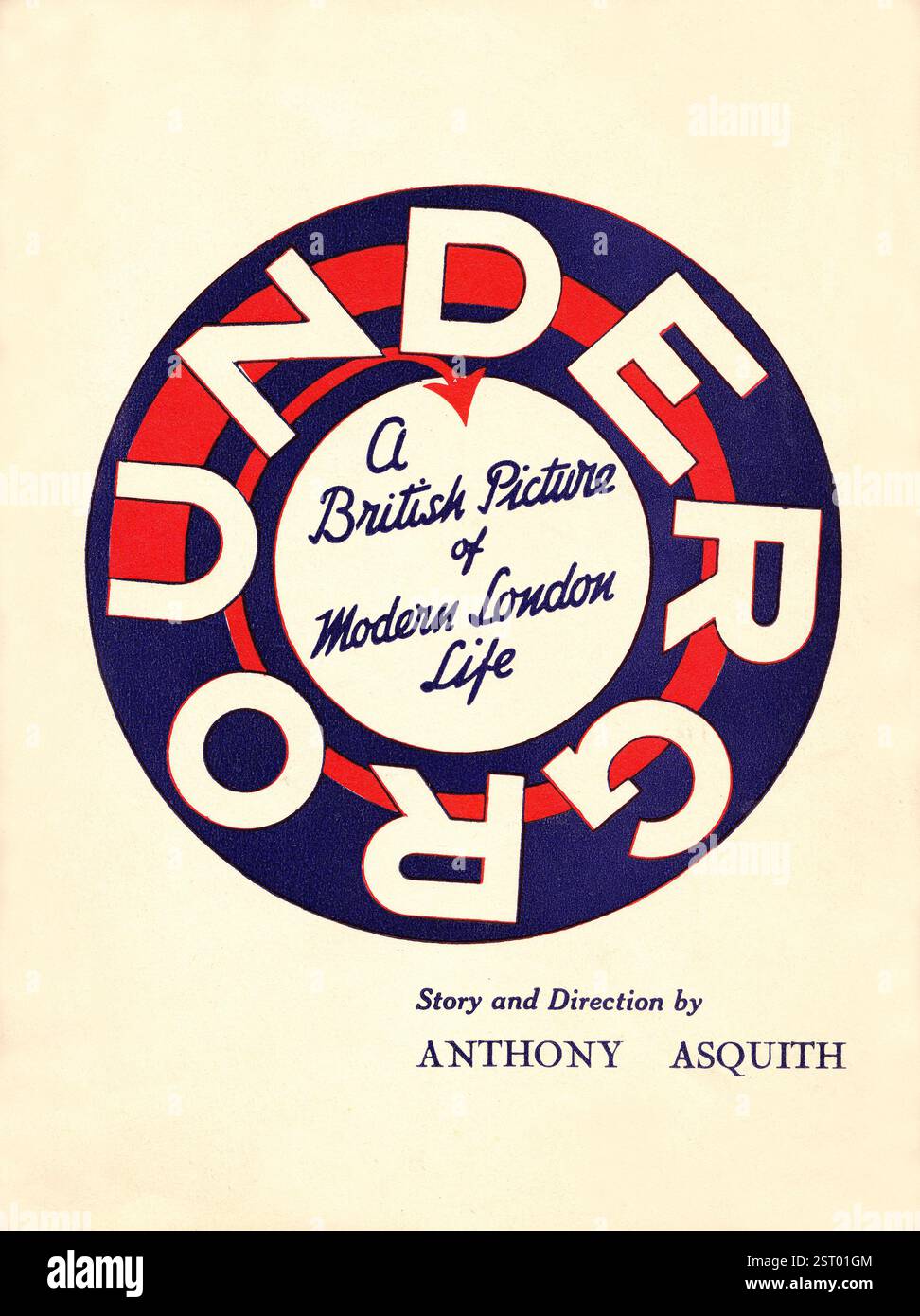 UNTERIRDISCH  Datum: 1928 Stockfoto