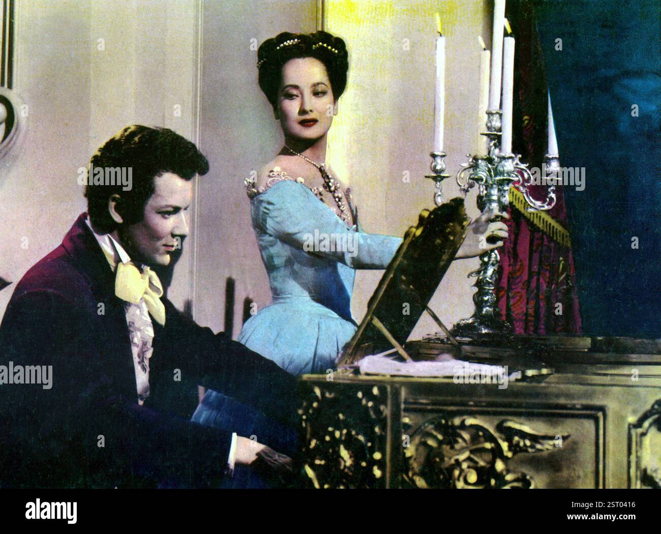 Ein LIED AN CORNEL WILDE als Frederic Chopin, MERLE OBERON als George Sand Ein LIED, AN DAS MAN SICH ERINNERN KANN Datum: 1945 Stockfoto