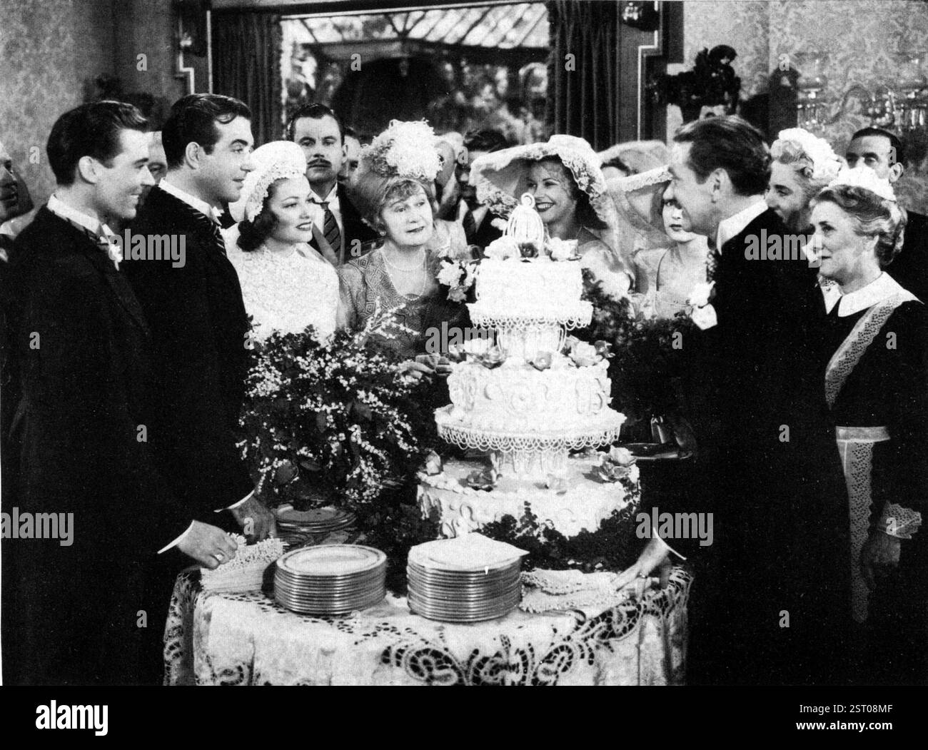 DER RAND DES RASIERERS [US 1946] JOHN PAYNE [zweiter von links], GENE TIERNEY [dritter von links], CLIFTON WEBB [zweiter von rechts] Datum: 1946 Stockfoto