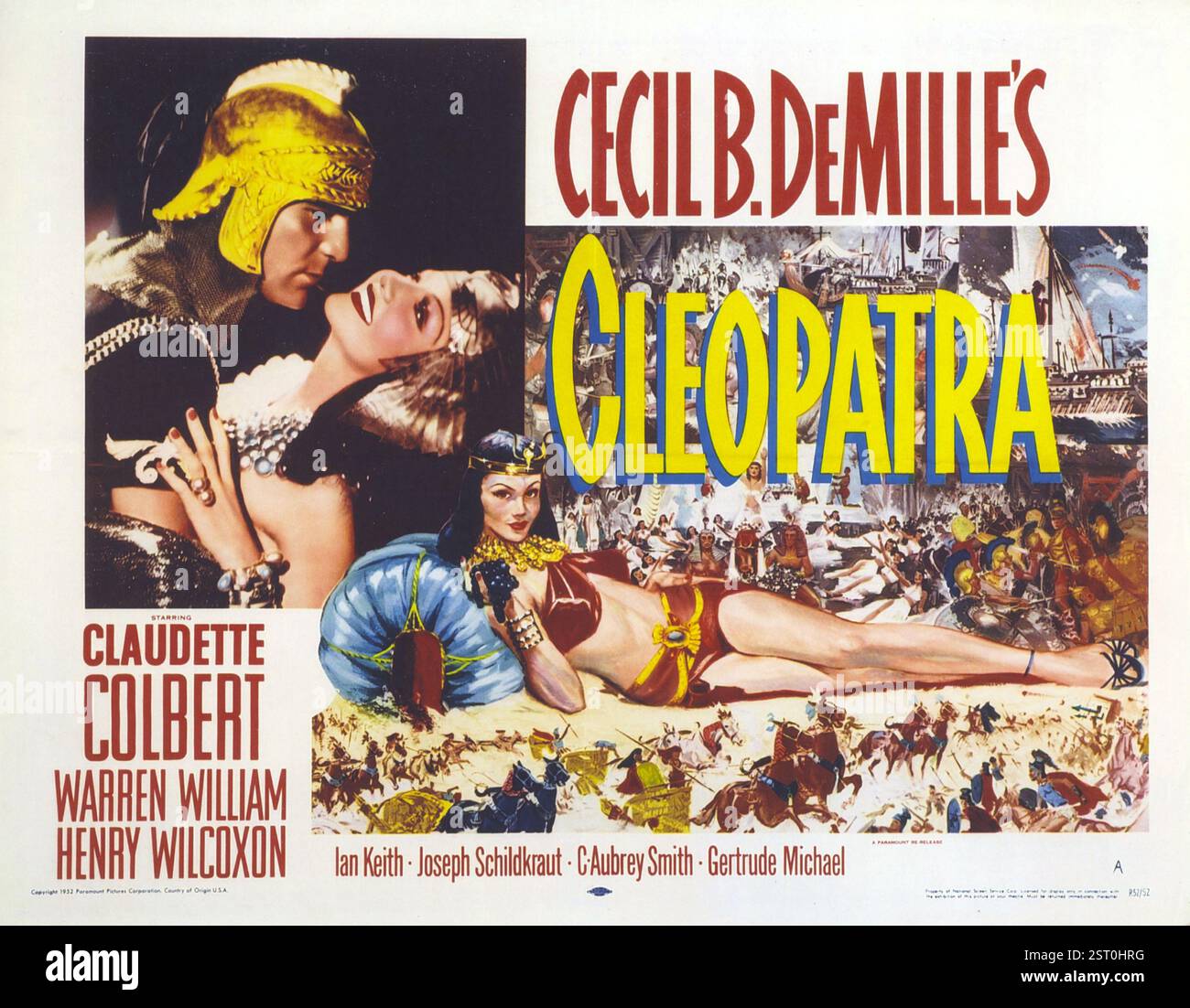 CLEOPATRA [US 1934] HENRY WILCOXON als Marc Antony, CLUDETTE COLBERT als Kleopatra Datum: 1934 Stockfoto