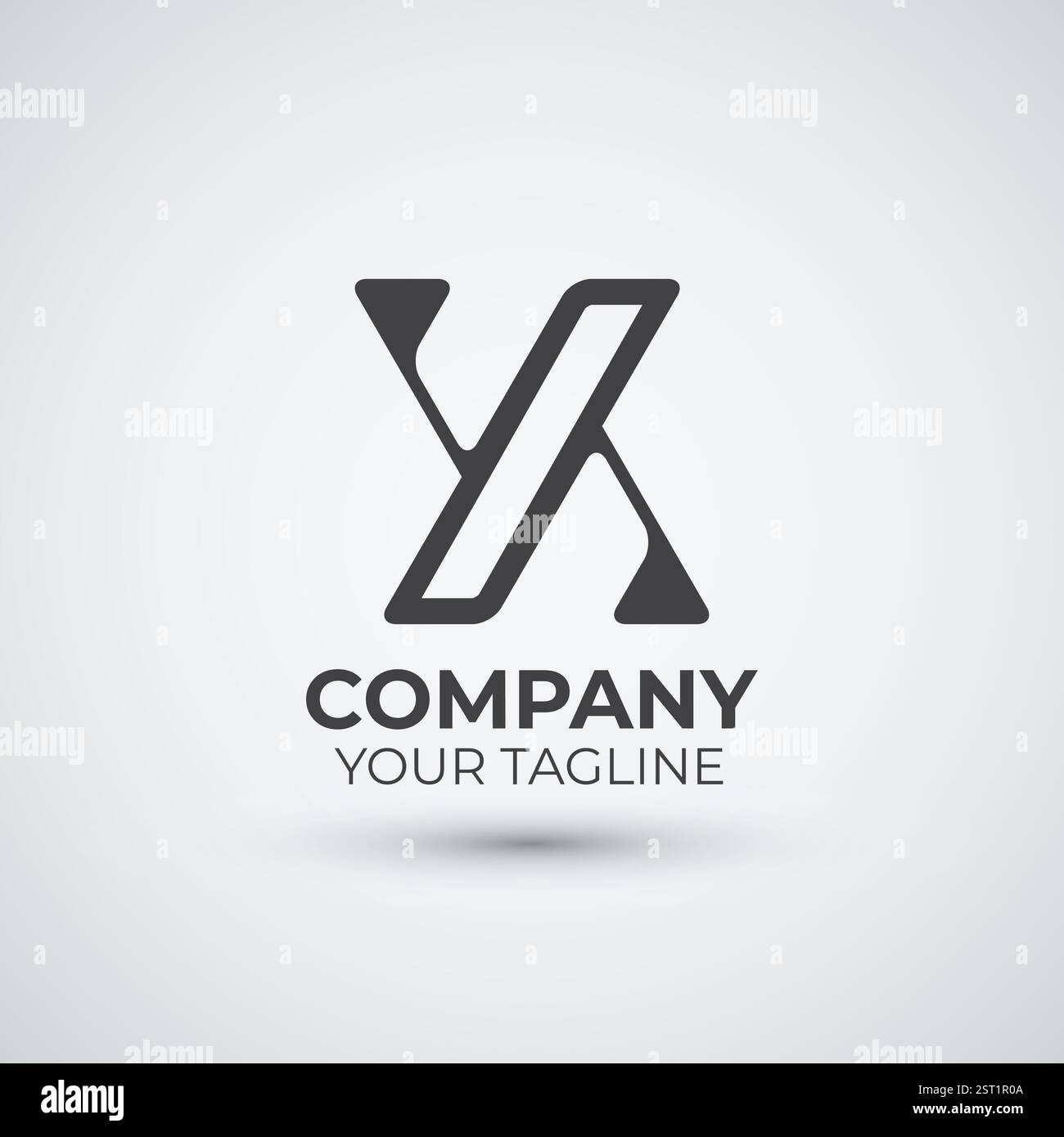 Moderne Vorlage mit flachem Symbol im Letter X-Logo Stock Vektor