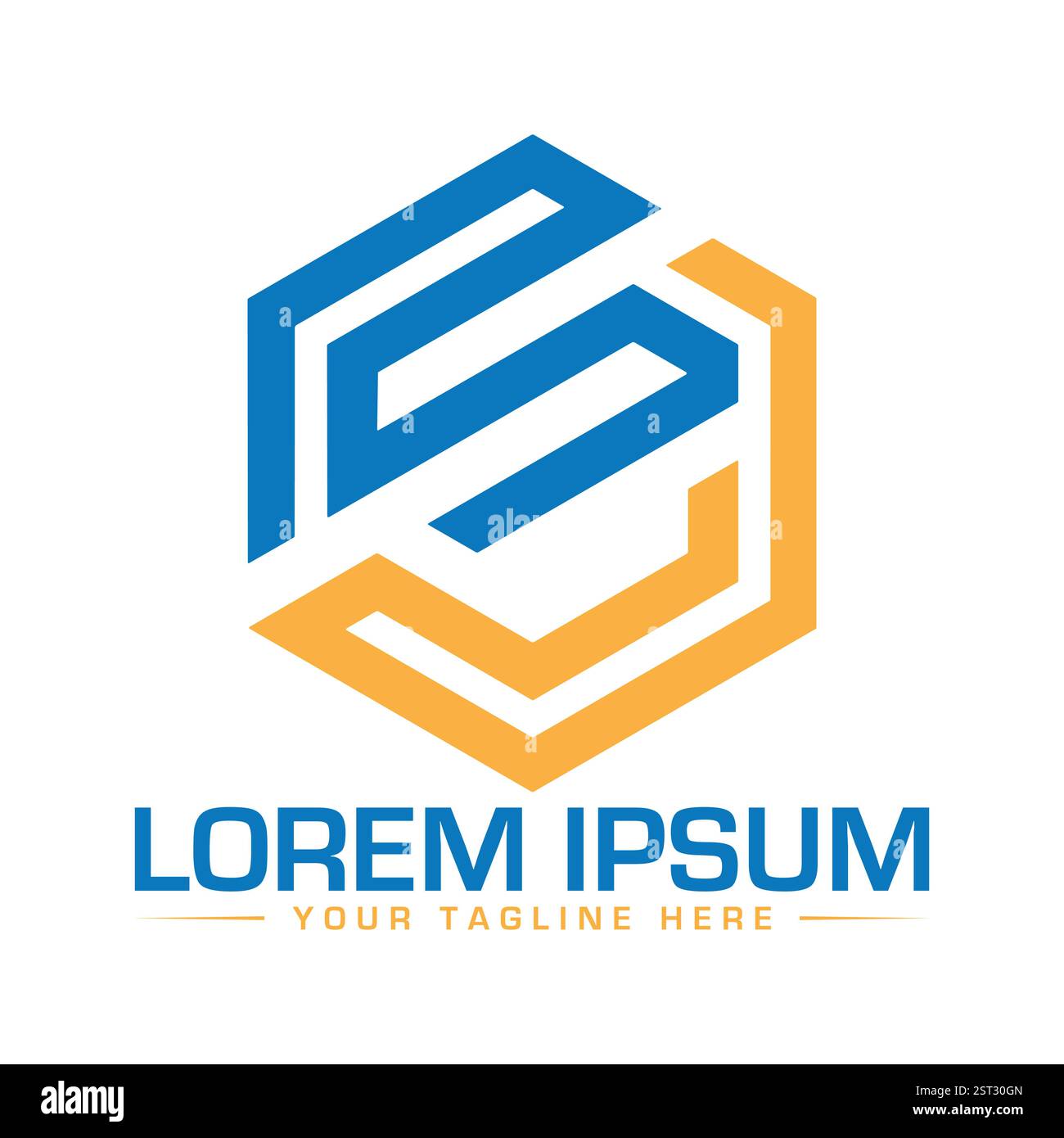 Logo-Design mit SD-Buchstaben Stock Vektor