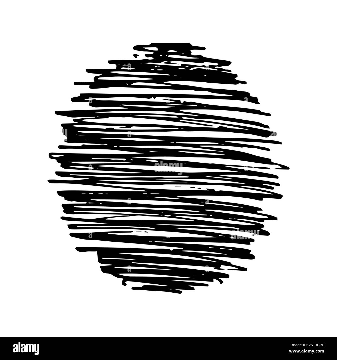 Skizzenbeschichtung. Schwarze Bleistiftzeichnung in Form eines Kreises auf weißem Hintergrund. Großartiges Design für jeden Zweck. Vektorabbildung. Stock Vektor