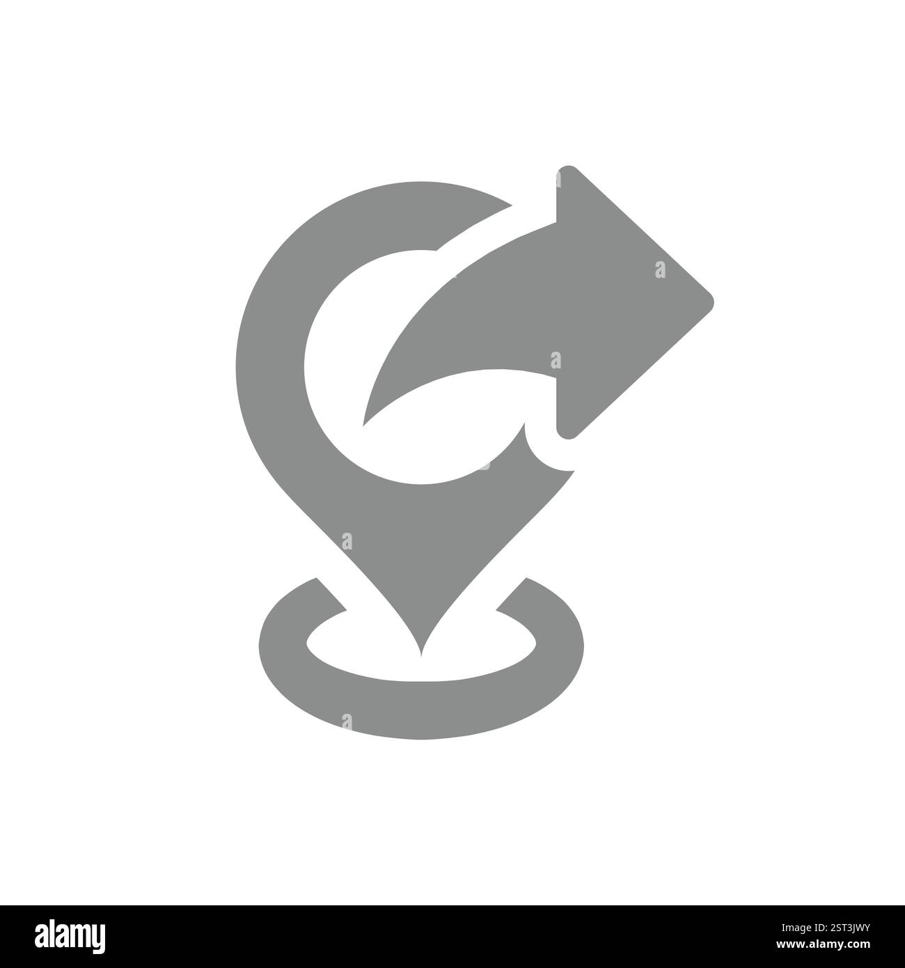 Vektorsymbol für Freigabeort. Navigationssymbol für Kartenstecknadel senden. Stock Vektor