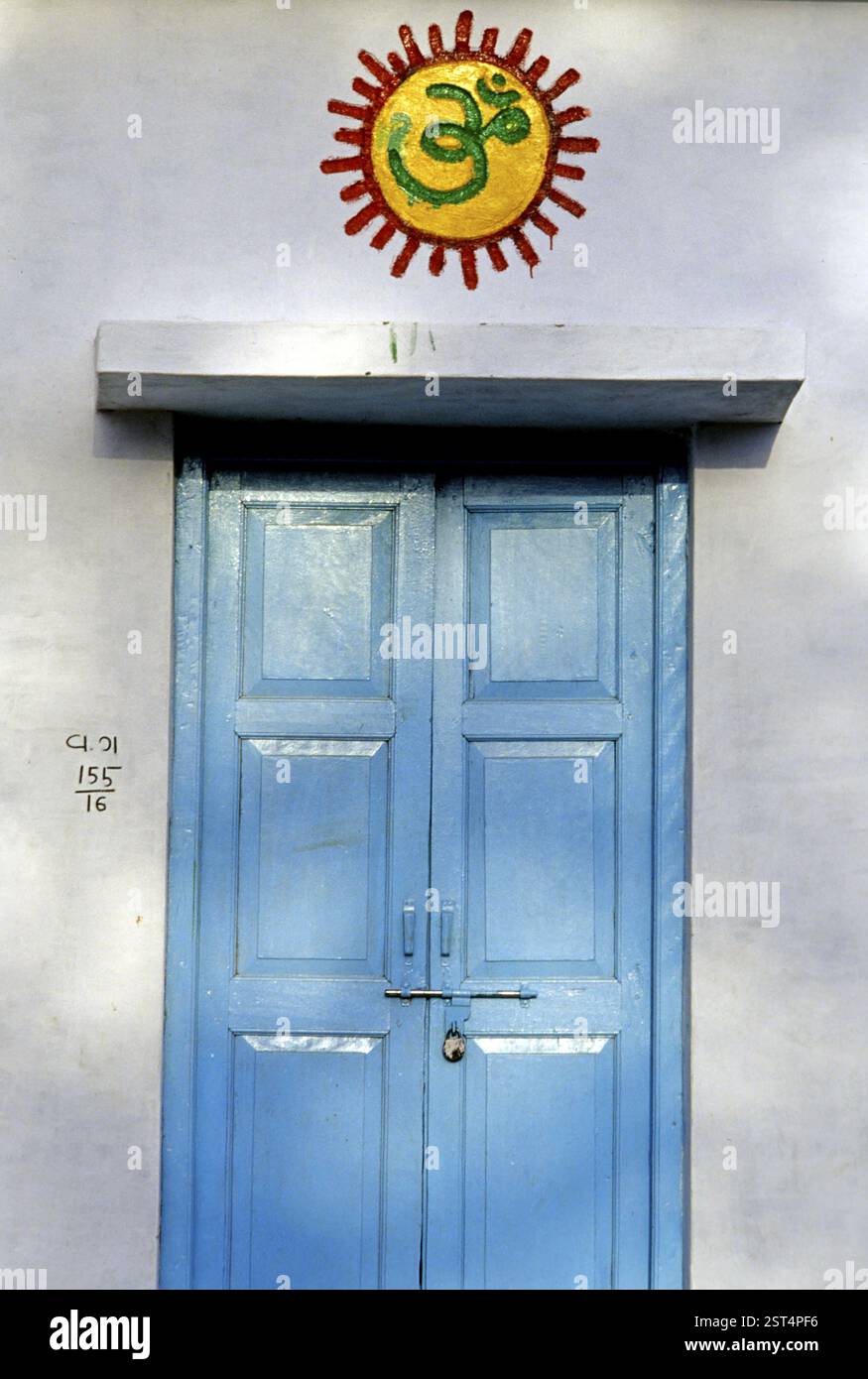 Tür, Architektur, Bawai-Dorf, bhuj, kutch, gujarat, Indien, Asien Stockfoto