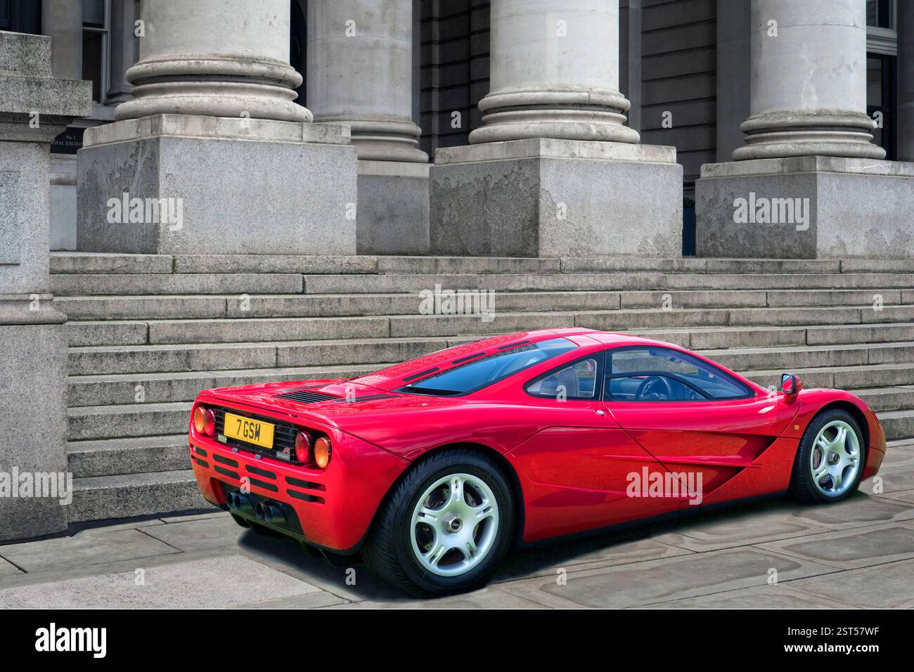 1995 McLaren F1-Auto parkt in der City of London Stockfoto
