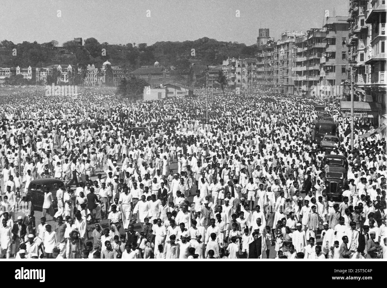 Hommage an Mahatma Gandhi, Bombay, Mumbai, Maharashtra, Indien, Asien, Februar 1948, Asien Stockfoto