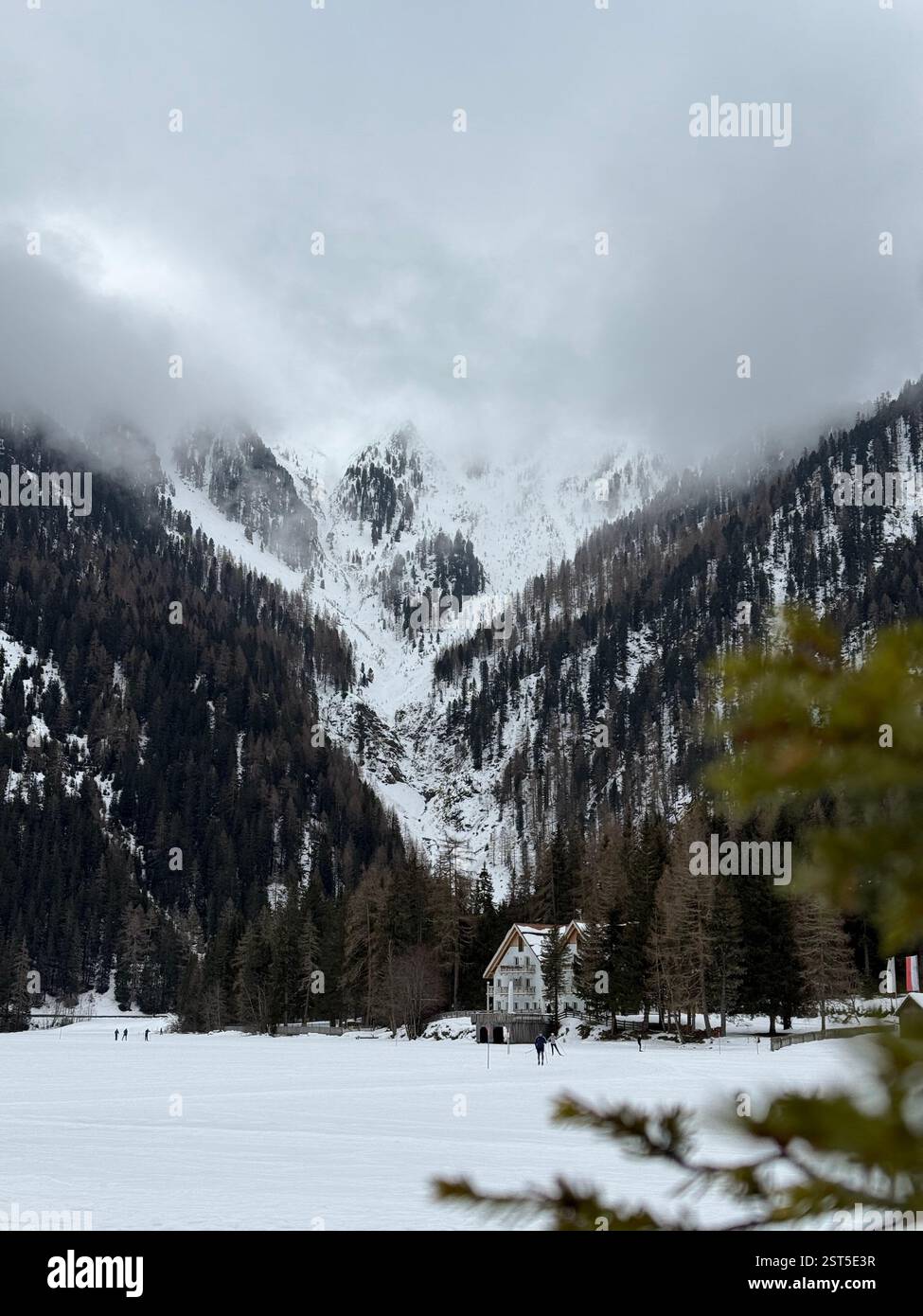 Atemberaubende Aussicht auf die Dolomiten. Stockfoto