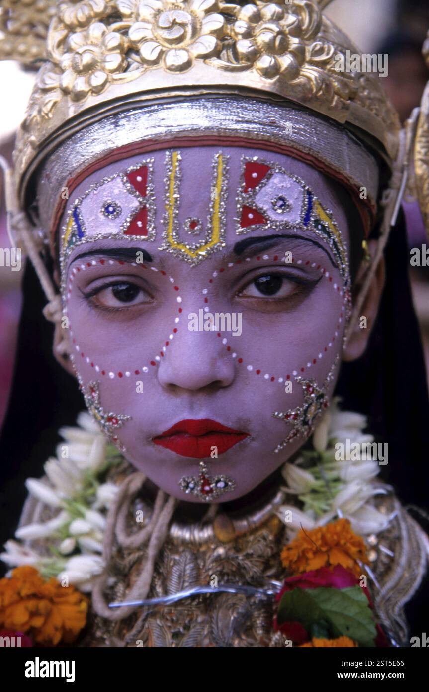 Raas Leela, Varanasi, Uttar Pradesh Uttarpradesh, Indien, Asien Stockfoto