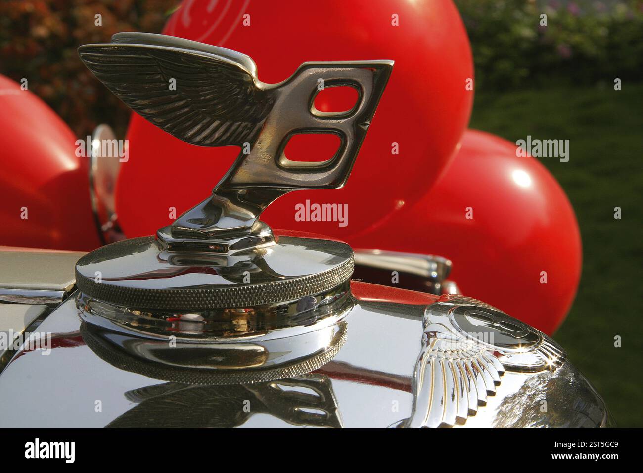 Autos Fahrzeuge Automobile, Oldtimer, Emblem des 1949 Mark III Bentley Car Stockfoto