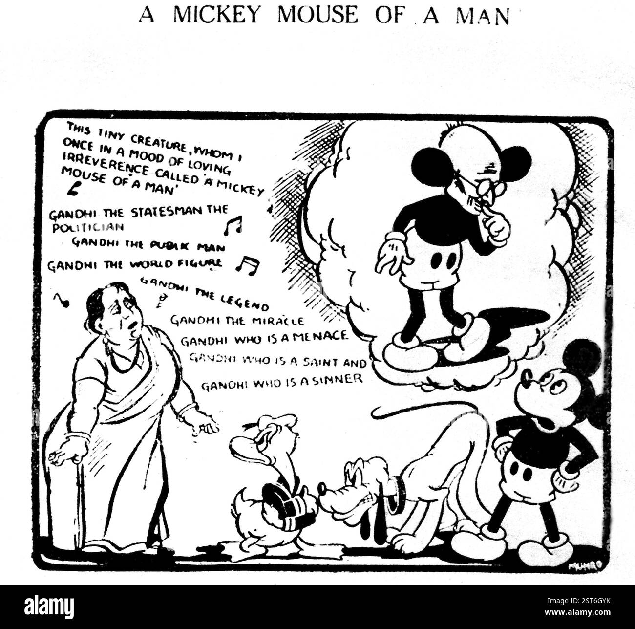 Eine Mickey Mouse eines Mannes, Zivile und Militärische Zeitung, Oktober 1932 - MODEL RELEASE NICHT VERFÜGBAR Stockfoto
