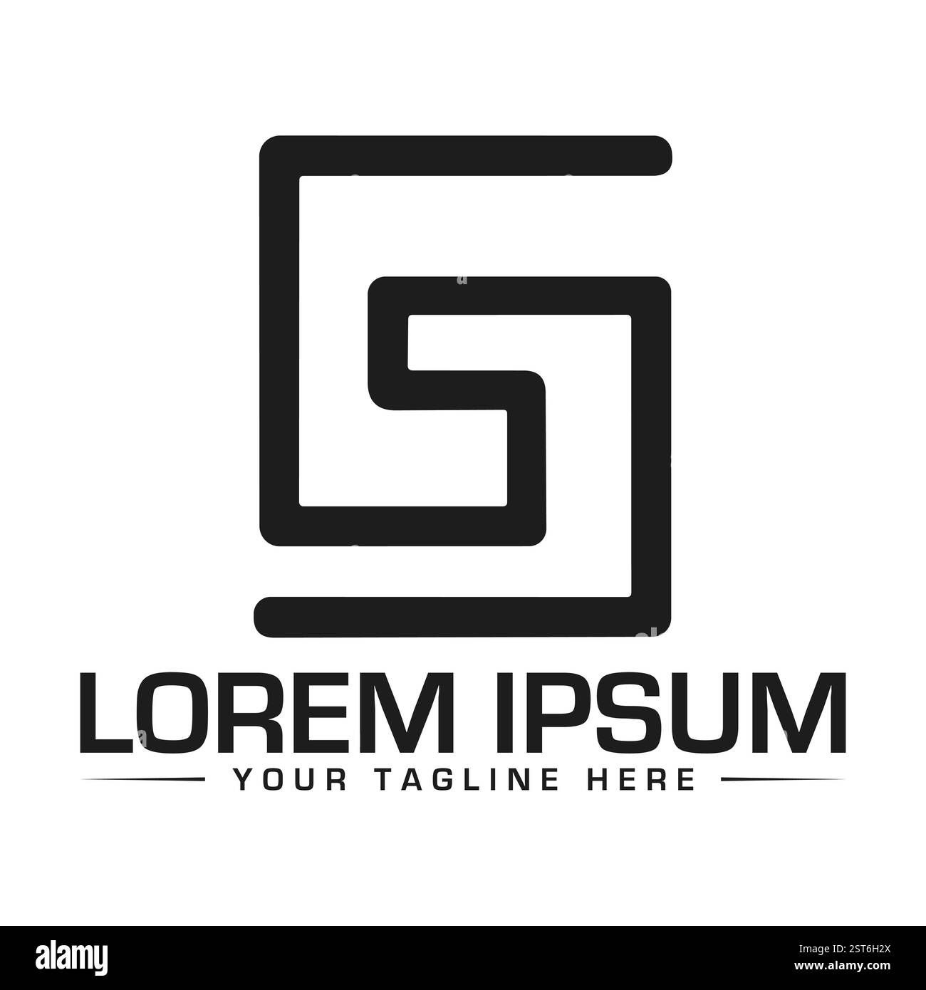 S-Logo-Design, einfaches und einzigartiges S-Letter-Logo-Design Stock Vektor