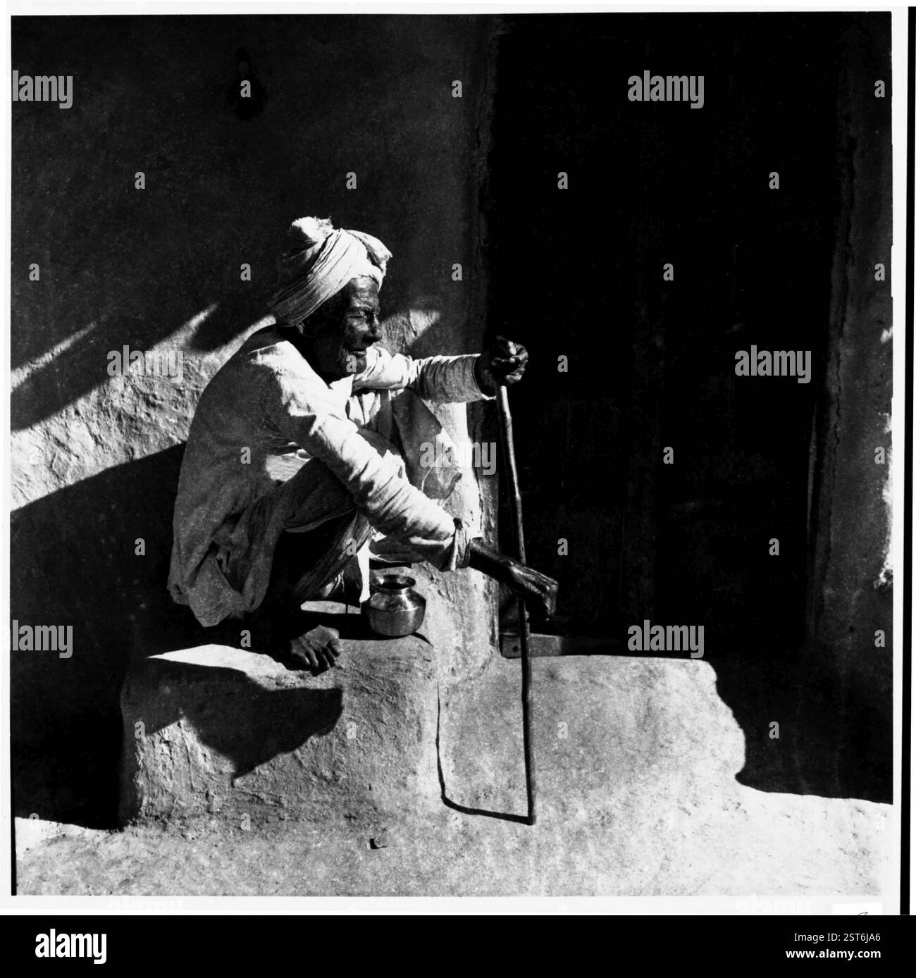 Alte Männer, Uttar Pradesh, Indien, Asien, 1956, Asien Stockfoto