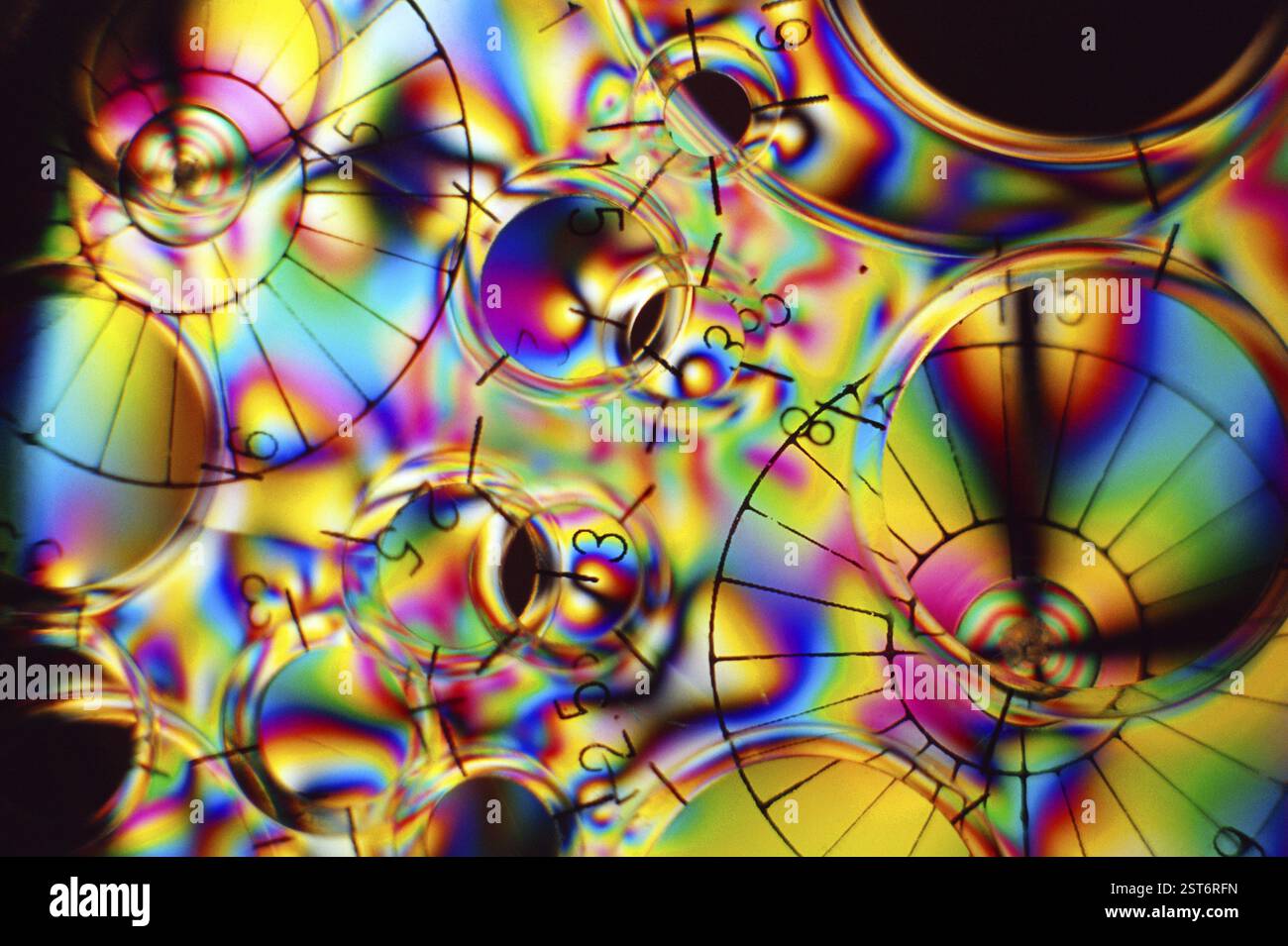 Farbige optische Muster Glas Stockfoto