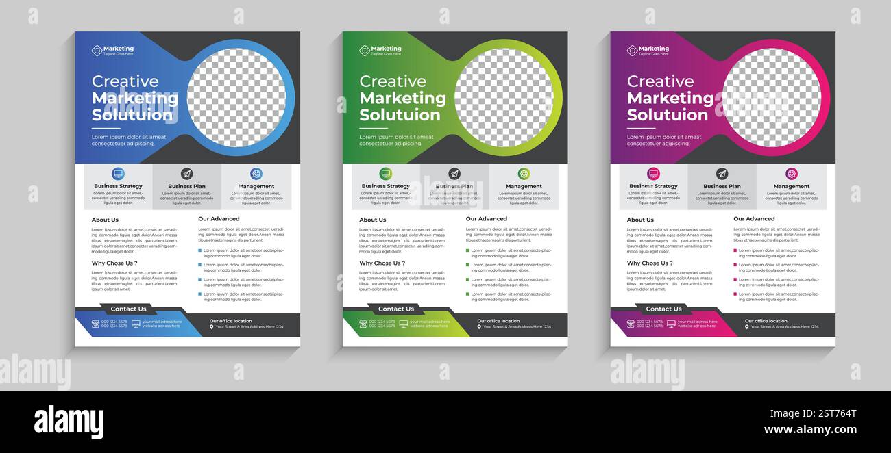 Flyer für Unternehmen, Broschüre, Broschüre, Broschüre, Cover Design, Layout Template Design. Abstrakte Vorlage für Geschäftsflyer, Magazin und Poster. Stock Vektor