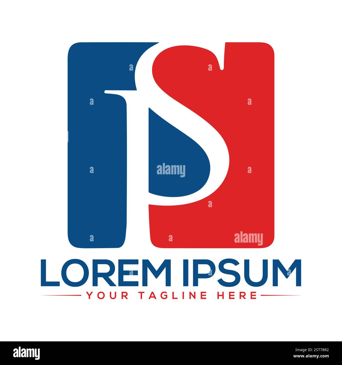 Logodesign mit SP Letter Stock Vektor