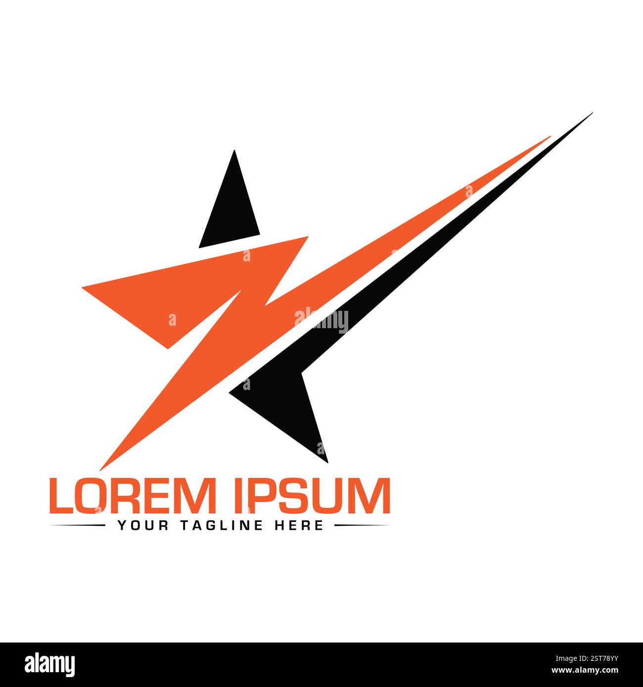 Star-Logo-Design, einfaches, einzigartiges Star-Logo-Design Stock Vektor