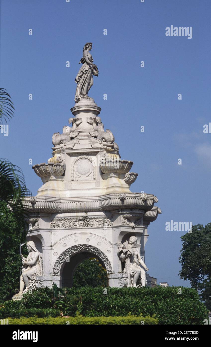 Flora Fountain jetzt Hutatma Chowk, Bombay Mumbai, Maharashtra, Indien, Asien Stockfoto