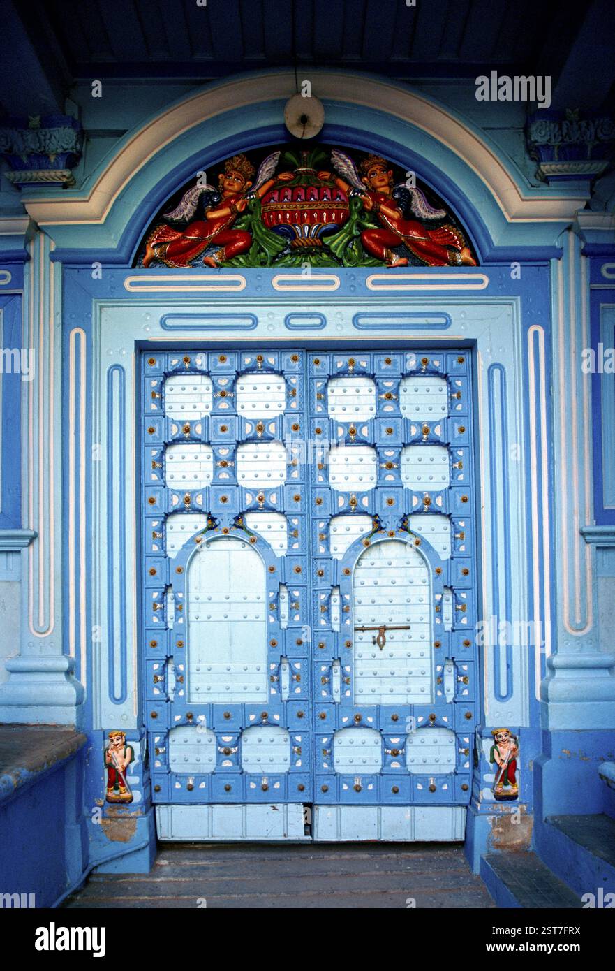 Alte Haustür, Kheda, Gujarat, Indien, Asien Stockfoto