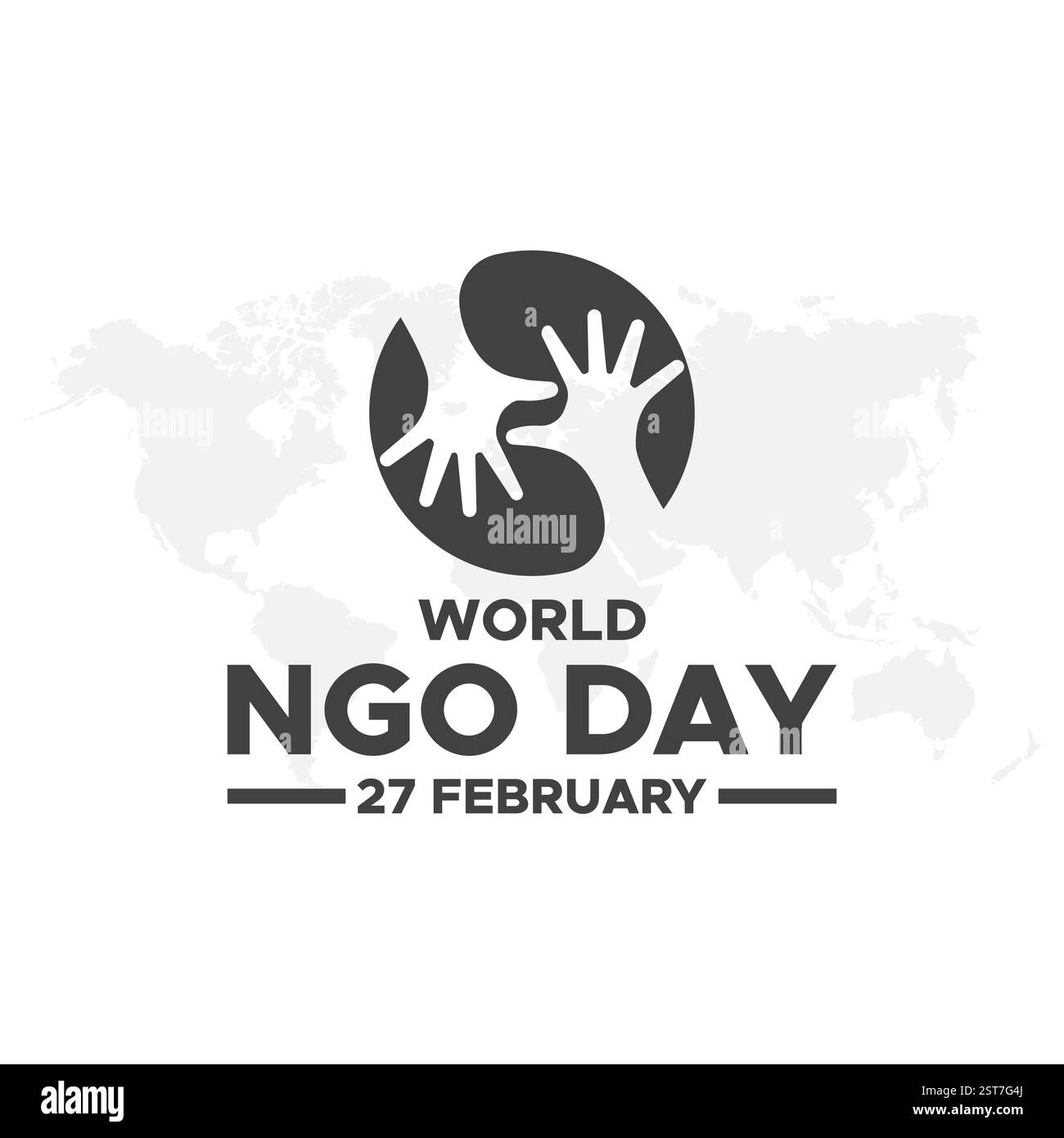 Welttag der Nichtregierungsorganisation. Welttag der nichtregierungsorganisationen. Welt-NGO Tag Papier Schnitt Stil Vektor Design Illustration für Hintergrund, Stock Vektor