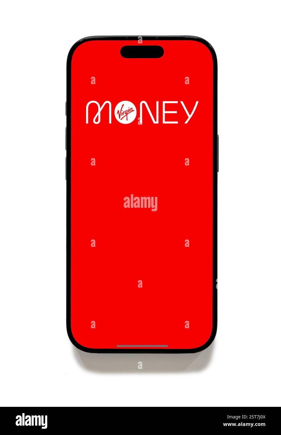 Virgin Money Online-Banking-App auf einem iPhone 16 Plus Stockfoto