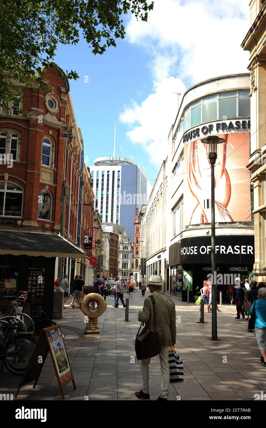 Wharton Street mit Stadionhaus im Hintergrund. Stockfoto