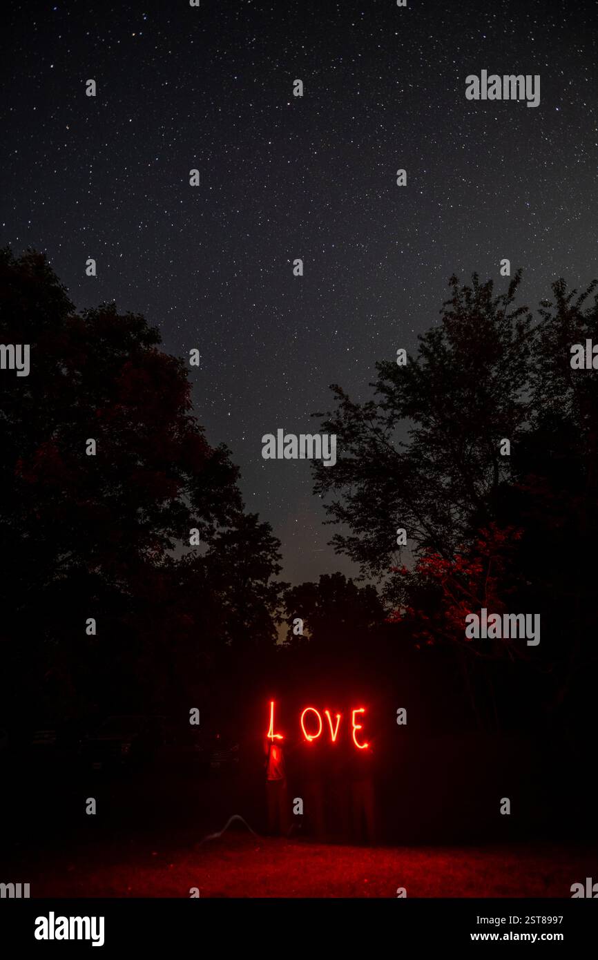 Liebe ist in der Luft. Stockfoto