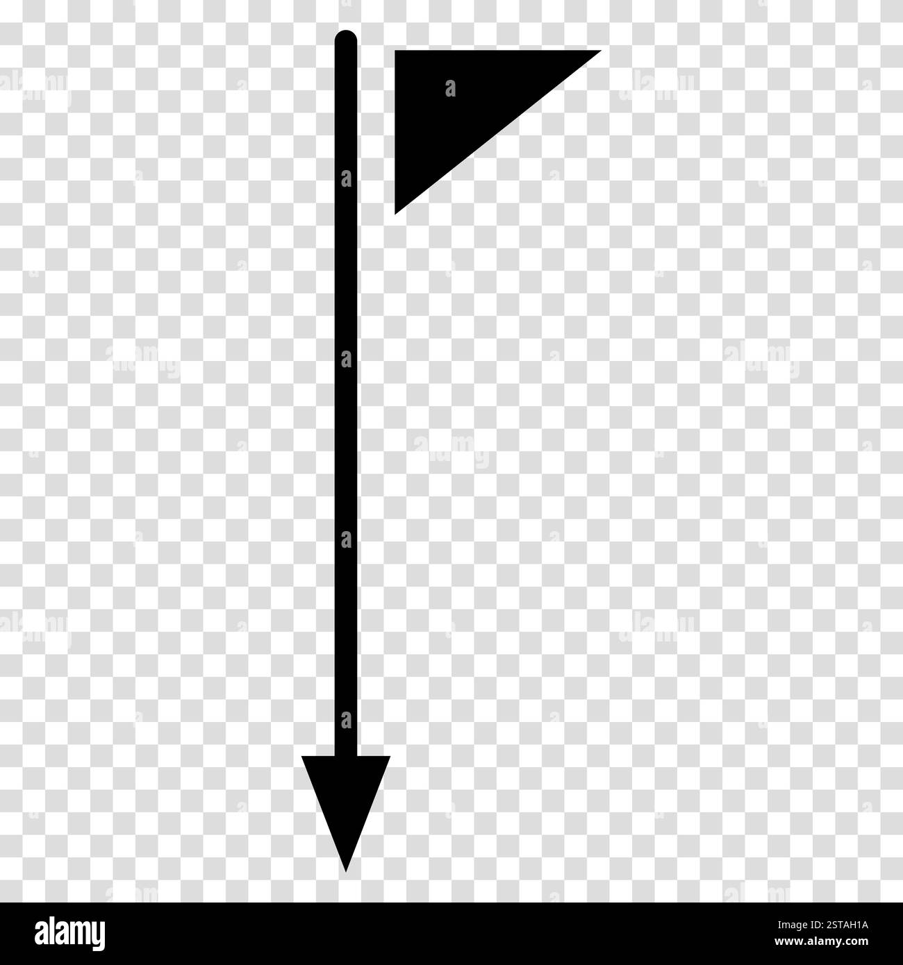 Symbol für PIN-Karte für Position. Flaches Design. Vektorzeichen auf transparentem Hintergrund. Stock Vektor