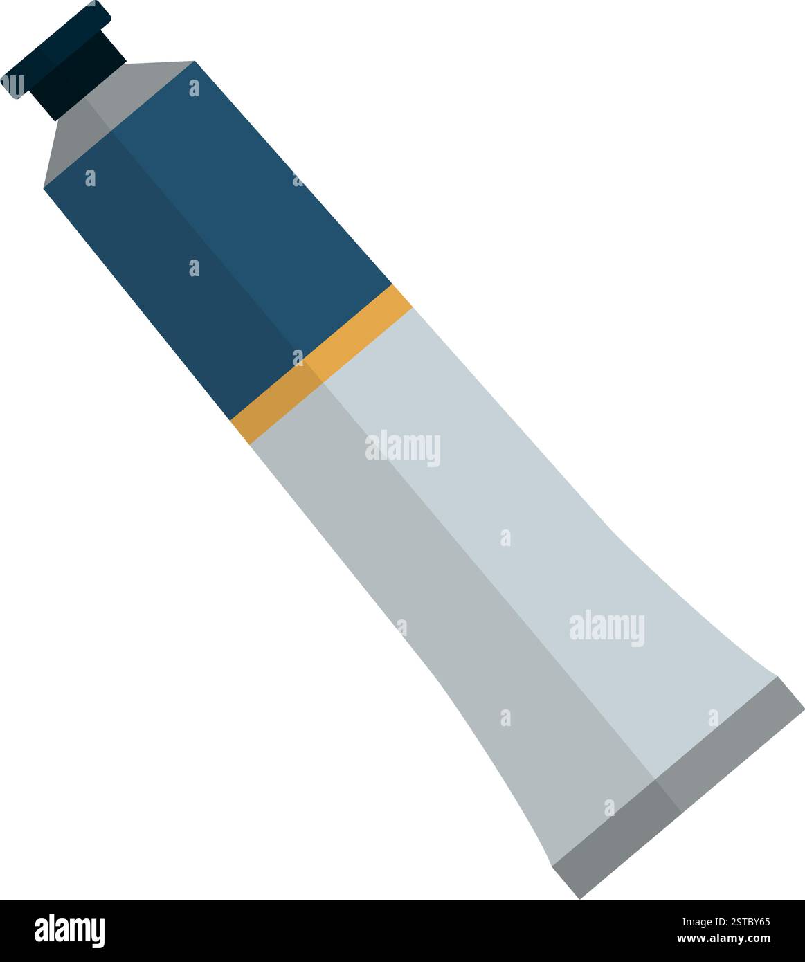 Künstler Farbtubus isoliert auf weißem Hintergrund, Kreativität und Kunstkonzept Stock Vektor