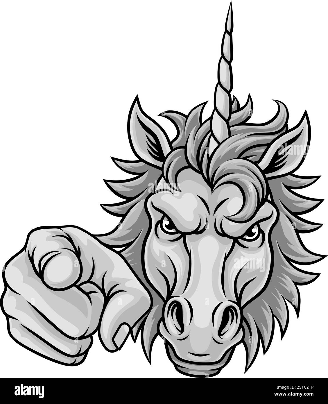 Unicorn Horse Sports Team Mascot Design Stock Vektor
