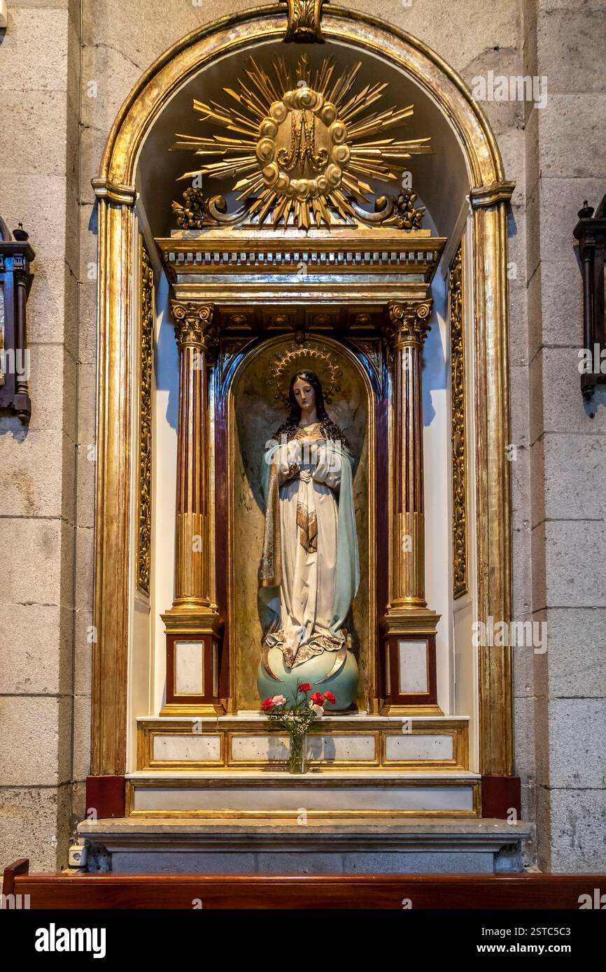 In der Kathedrale (Kathedrale) Basílica de Santa María de Vigo, Spanien. Stockfoto